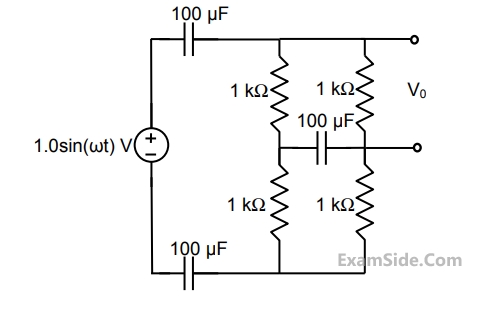 GATE ECE 2015 Set 3 Network Theory - Sinusoidal Steady State Response Question 36 English